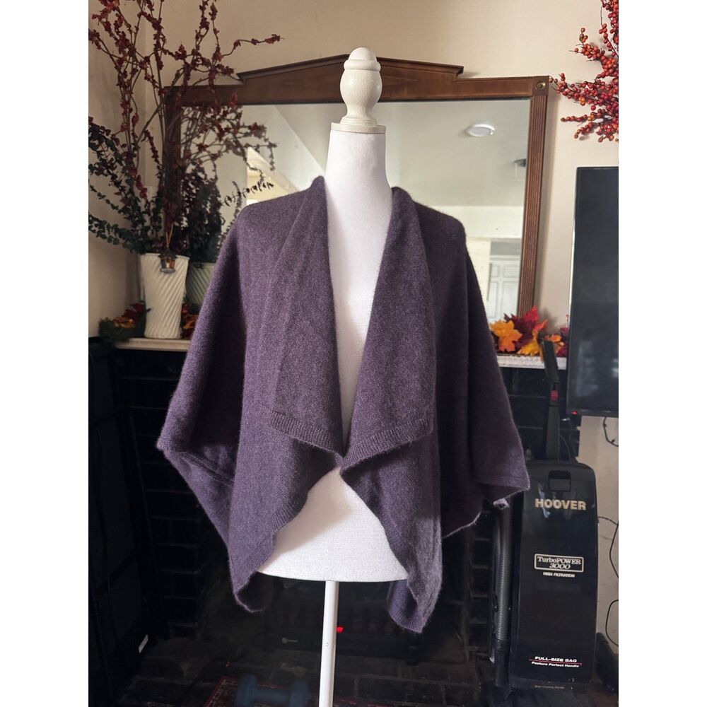 Merino Possum Womens Purple Cape Poncho 40% Possum Fur Merino Wool New Zealand